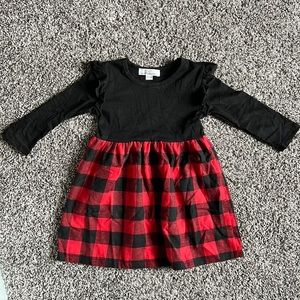 Baileys blossoms Buffalo plaid kids dress